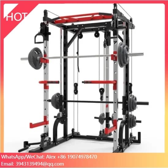 Factory Price PINJIAN Multifunction Gym Equipment, Traction Bar, Smith Machine, squat rack for home gym