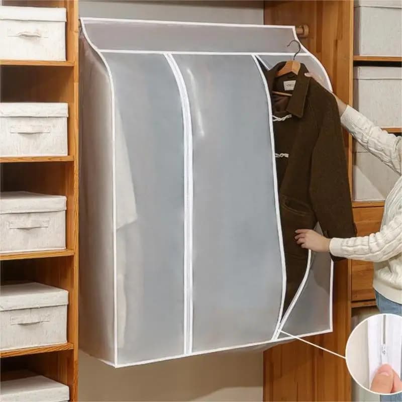 1 pz Copertura antipolvere per vestiti, per armadio e finestra, in tessuto, per uso domestico, sacca porta abiti sospesa