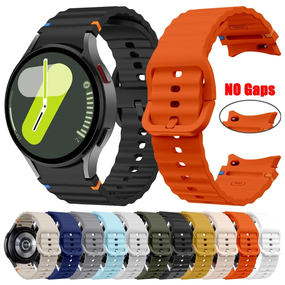 Cinturino originale per Samsung Galaxy Watch 7/FE/5 Pro/6/4 Classic 44mm 40mm cinturino sportivo in silicone Correa Galaxy Watch 7 cinturino