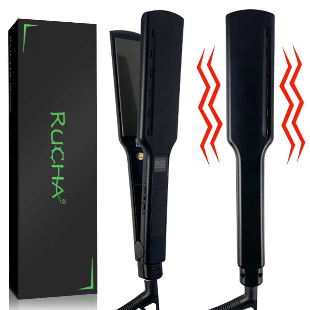 Piastra per capelli professionale vibrante per capelli in titanio ferro piatto trattamento alla cheratina strumenti per lo Styling del salone Smooth crespo 100V-240V