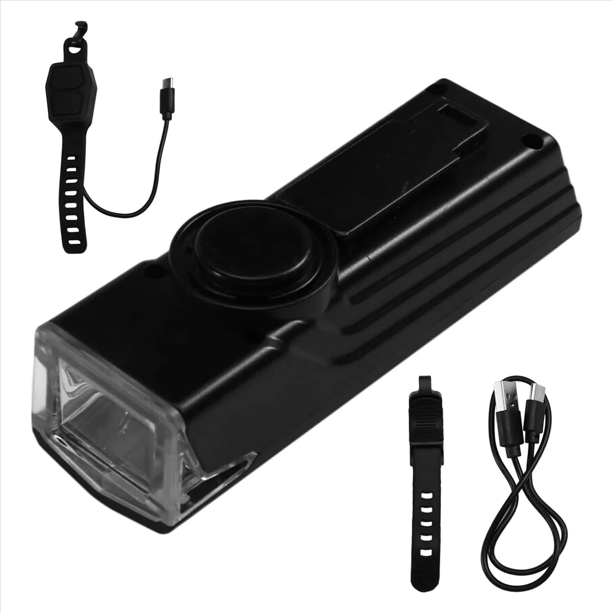 NEW Smart Rechargeable bicycle front light with clacson