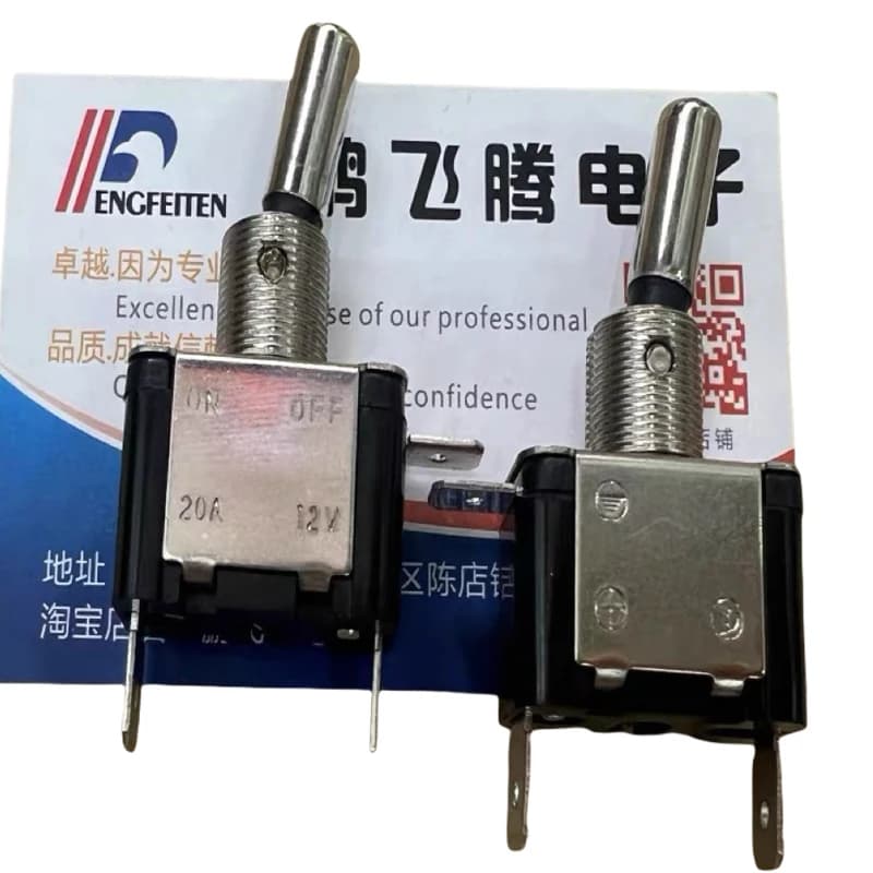 1 PZ/LOTTI USA C&K ILT03 High Current Button Switch 20A 2 Legs 2 Positions with Balance Indicator 12mm