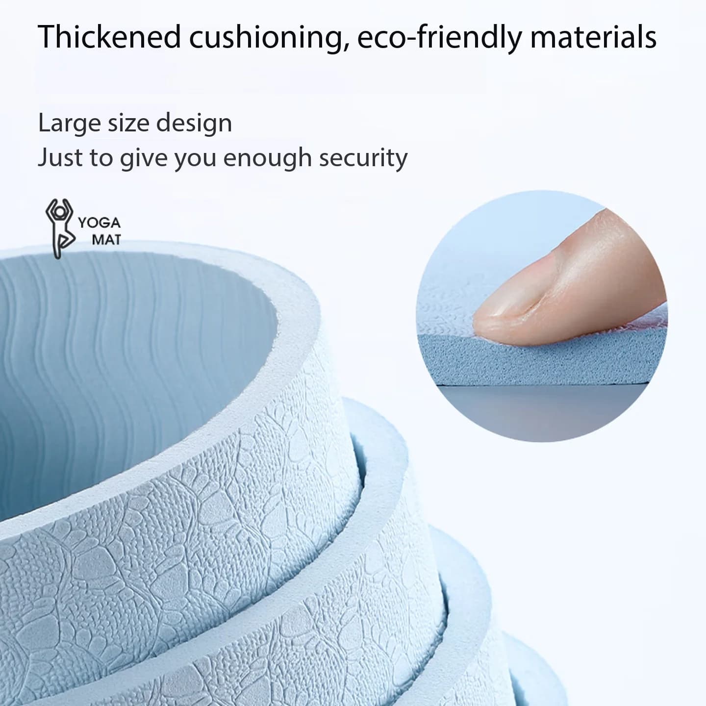 Thick Non‑Slip Shock Absorbing Mat Noise Reduction Floor Pad for Indoor Bike Trainer Home Gym Yoga Workout Training