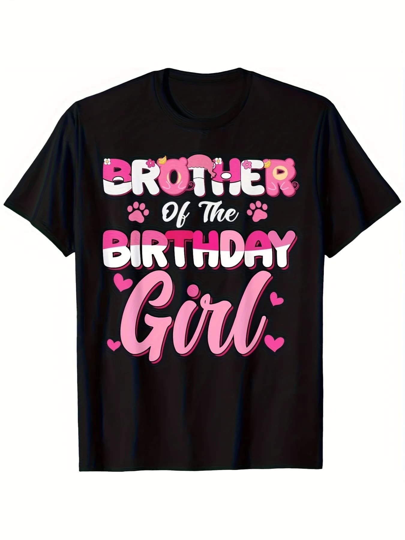 T-shirt divertente da uomo per la festa di compleanno del fratello - Manica corta con scollo rotondo e motivo gatto, progettata per il fratello di compleanno