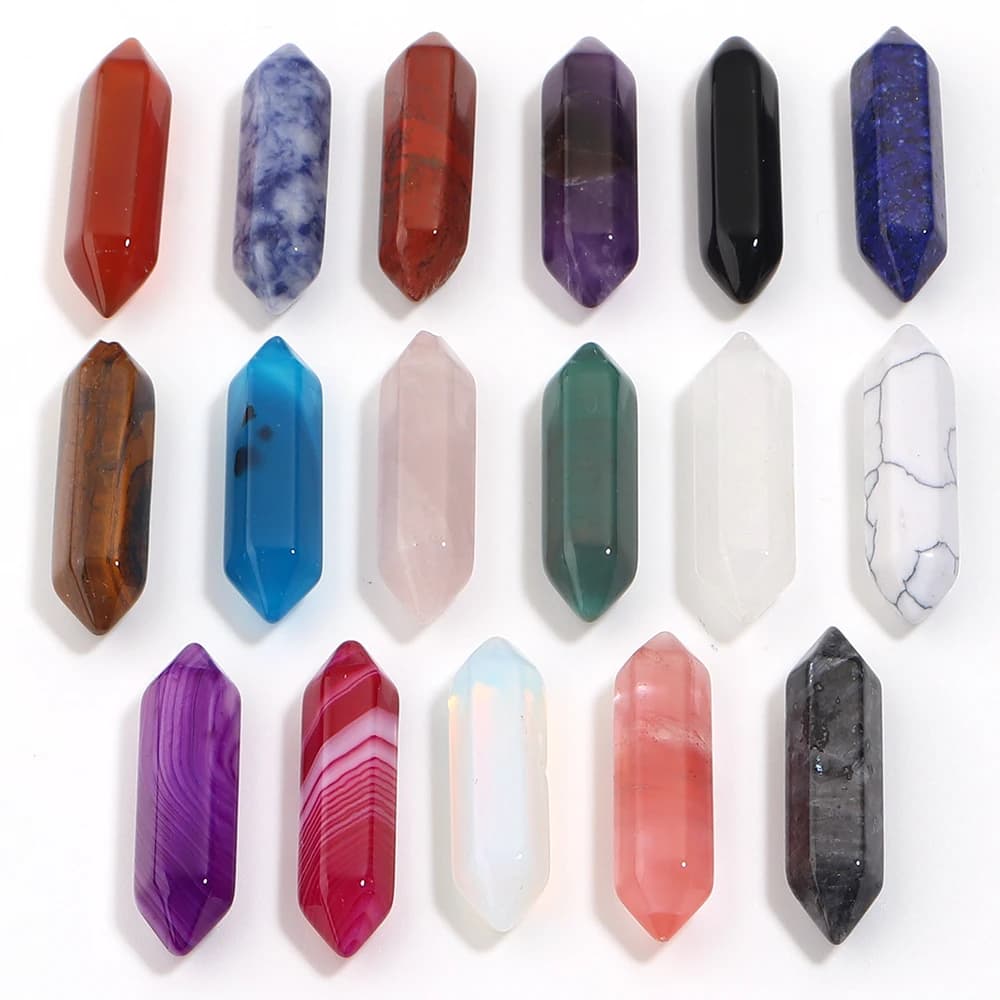 Set di 5 Pendenti Esagonali in Cristallo di Quarzo Ametista Naturale per Creazione di Gioielli Fai-da-Te, Accessori per Collane