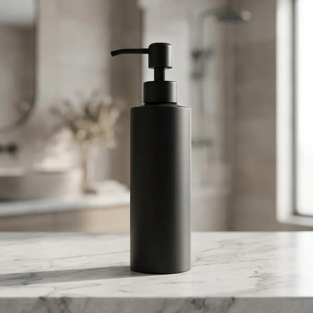 1 Piece 304 Stainless Steel Black Lotion Bottle Press Type Soap Dispenser For Bathroom Kitchen Shampoo Shower Liquid Container
