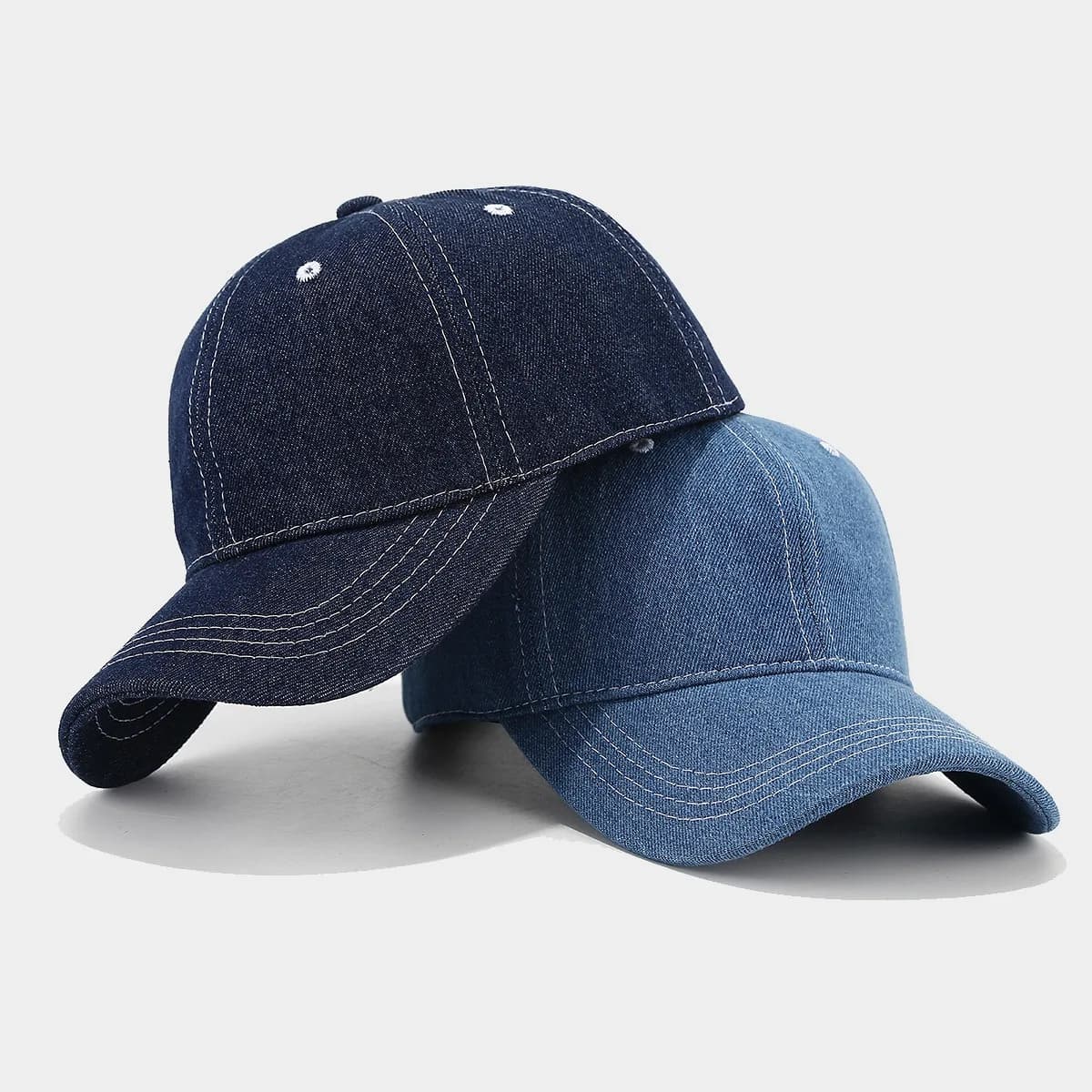 Berretto da Baseball uomo donna Denim Curve Bill Fitted Hat accessorio per la protezione solare per le vacanze di Golf Running Sports Beach Hiphop Outdoor