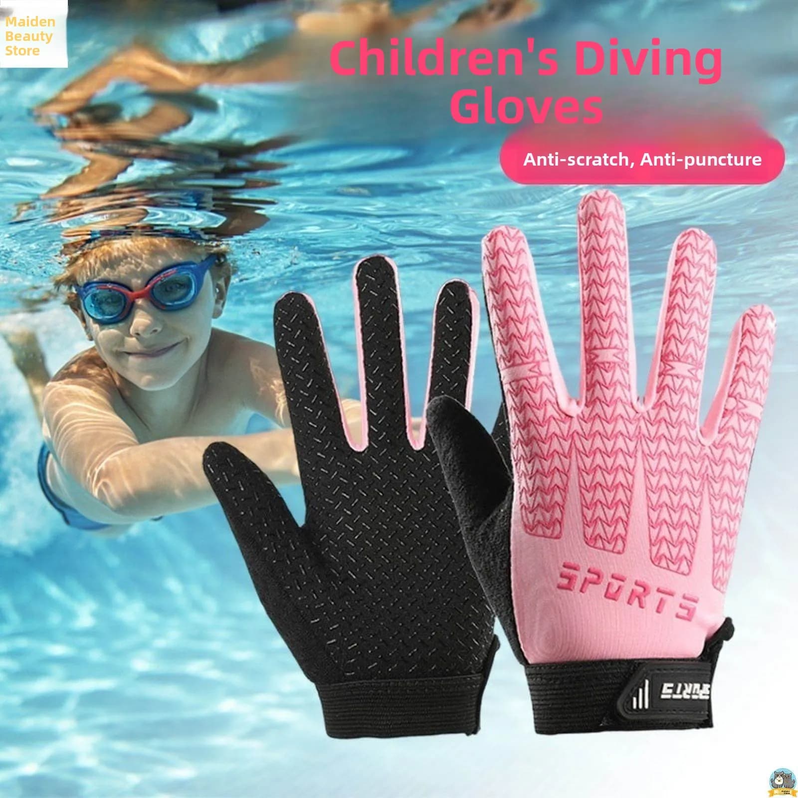 Guanti da Snorkeling per Bambini, Protezione Solare Integrale, Anti-Taglio, Resistenti all'Usura, Guanti Speciali per Nuoto