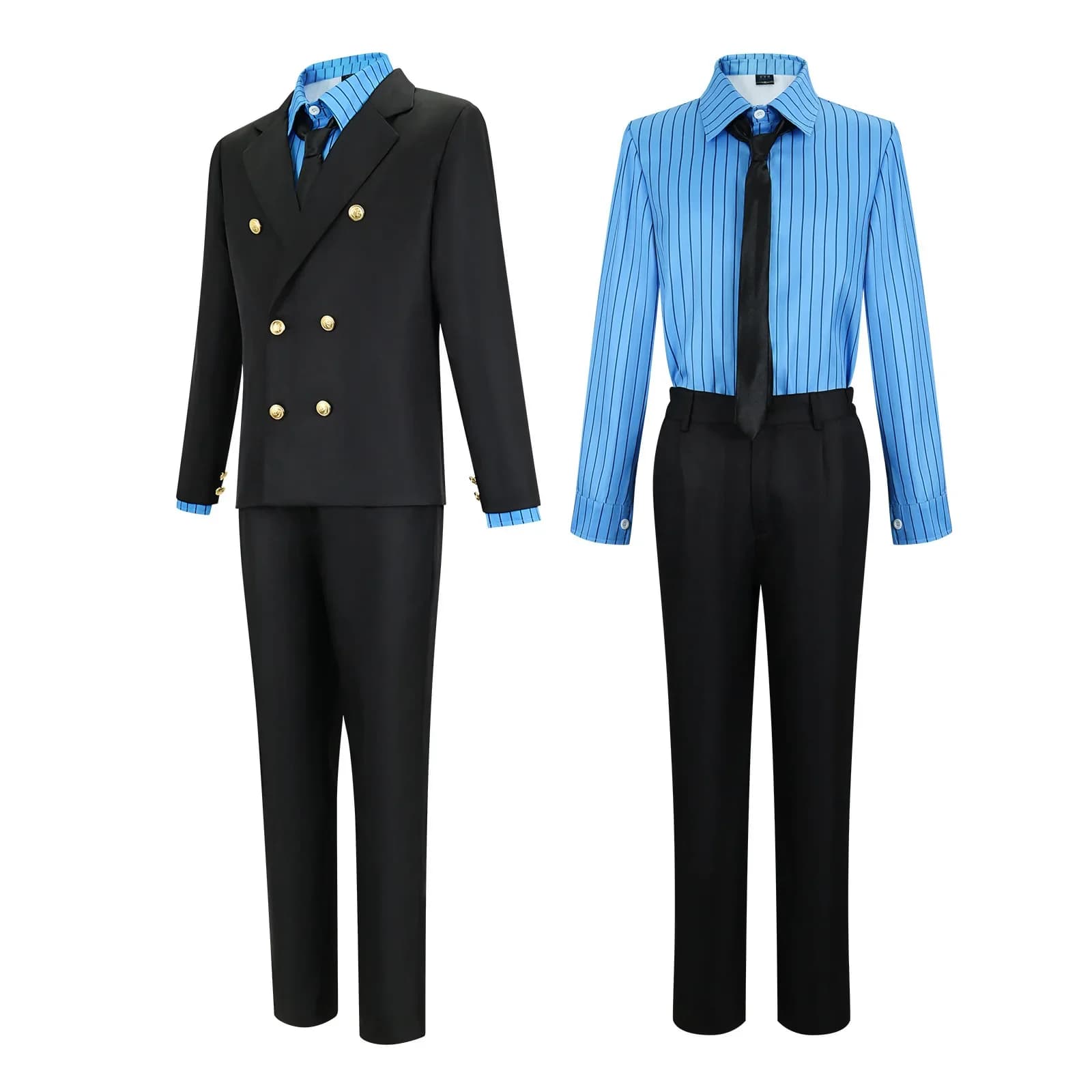Costume Cosplay Sanji Giallo e Blu da Uomo - Abbigliamento Cosplay Bidimensionale