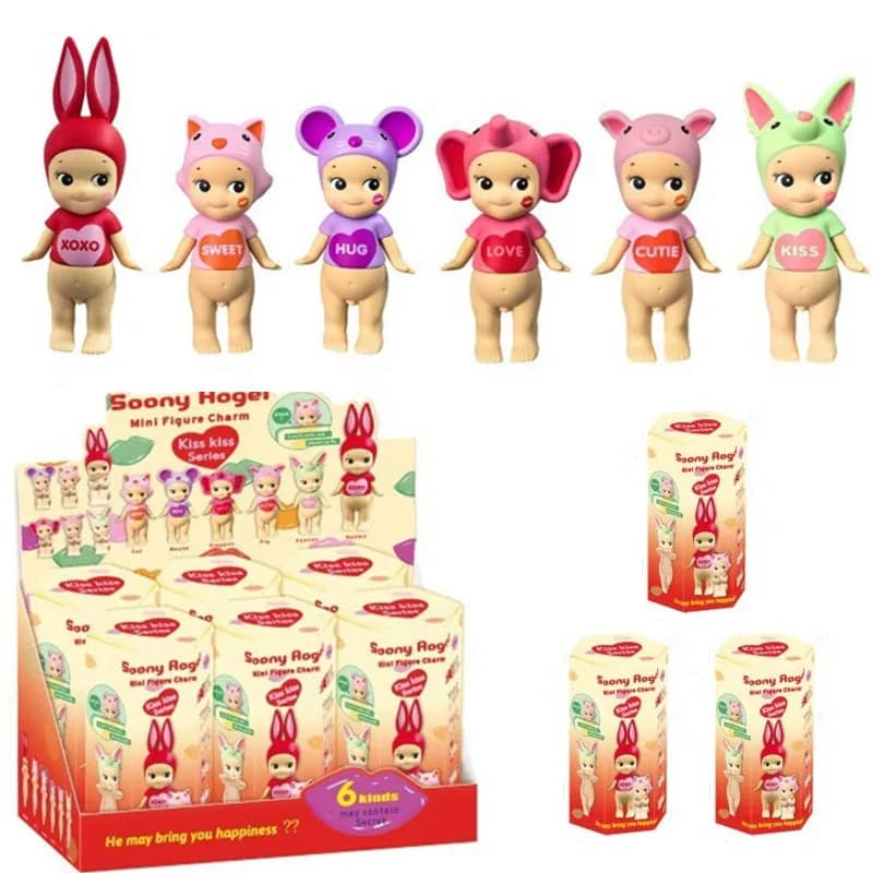 Cute Angel Kiss Series Blind Box: Bambole da collezione Kawaii, ornamenti da scrivania, modellini, ciondoli per telefono, regali decorativi