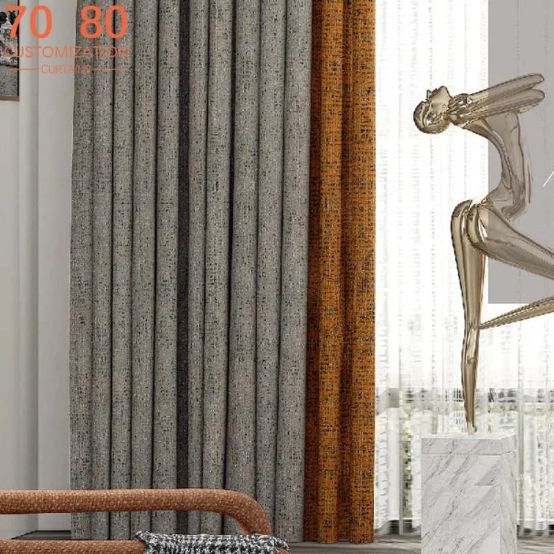 New Jacquard Double Sided High Precision Curtains for Living Room French Window Customized Finished Balcony Window