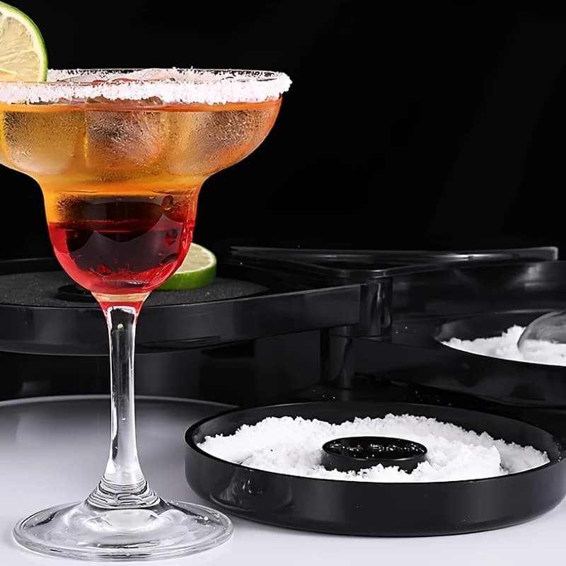 Contenitore Girevole a 3 Strati in ABS per Condimenti da Cocktail, Accessori per Bar, Scatola per Sale e Zucchero, Mixer per Barman, Cassetta degli Attrezzi