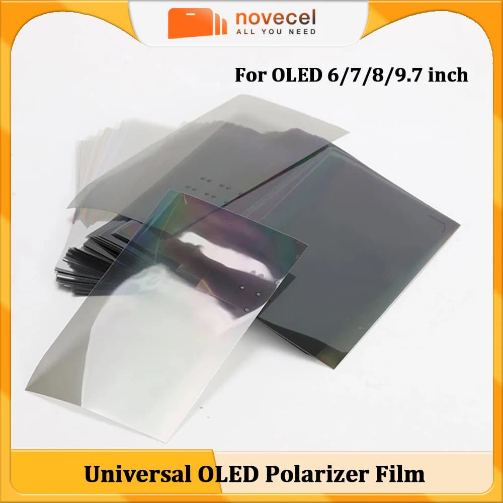 Novecel 10pc 9.7 "8" 7 "Pellicola polarizzante OLED LCD universale per Samsung Huawei Telefono Tablet Display Schermo curvo Pellicola polarizzata