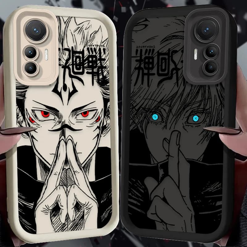 Custodia Jujutsu Kaisen antiurto a copertura totale per Xiaomi Poco F7 F6 F5 F4 F3 M5s C65 C75 C71 X7 X6 X5 X4 GT X3 NFC M7 M6 Pro 4G 5G