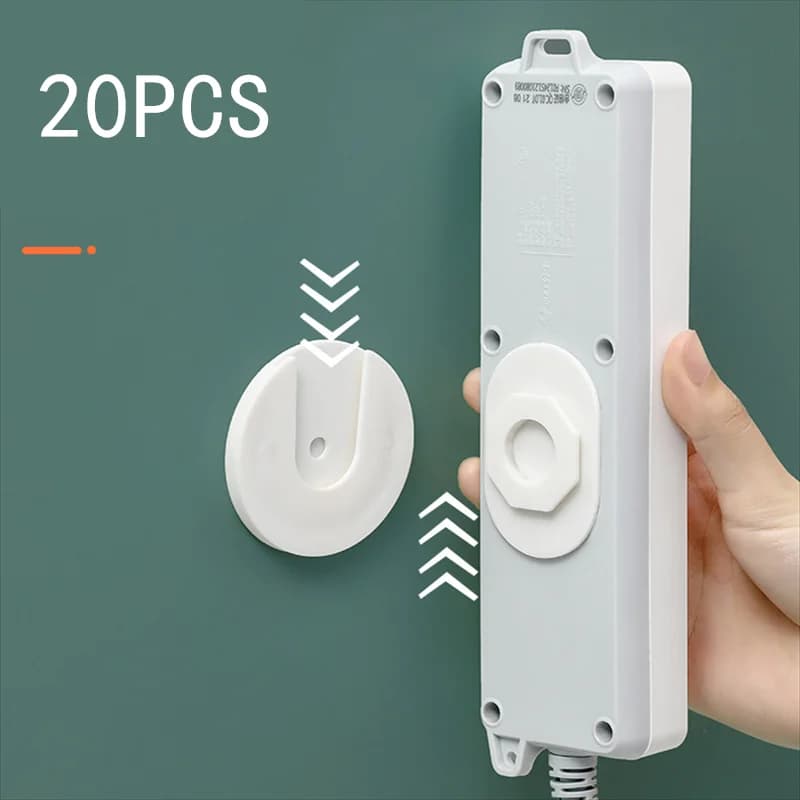 1/5/20PCS Supporto per presa multipla a parete Autoadesivo Presa da tavolo Fissatore per striscia Presa per cavo Filo Organizzatore Rack