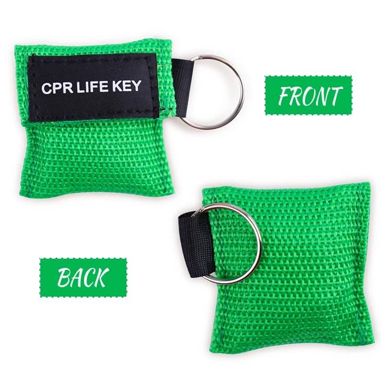 MASCHERA CPR Visiera di primo soccorso Maschera di rianimazione CPR Usa e getta da viaggio Portachiavi CPR Anello Maschera respiratoria Strumenti di emergenza per esterni