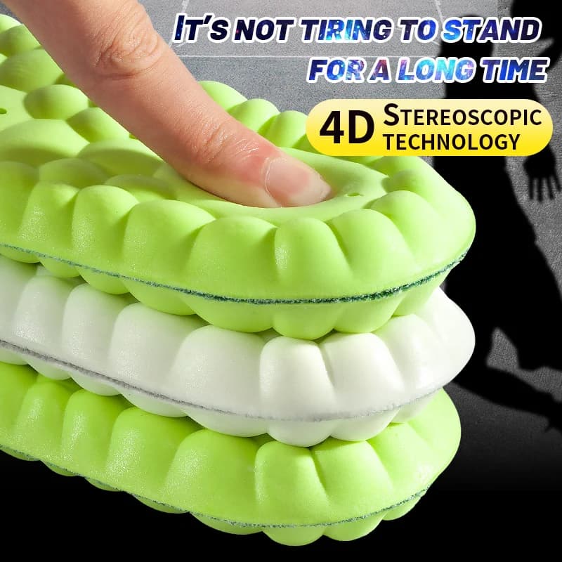 Solette sportive con tecnologia Cloud 4D per scarpe Suola in EVA Morbido e traspirante Cuscino per assorbimento degli urti Solette per cure ortopediche