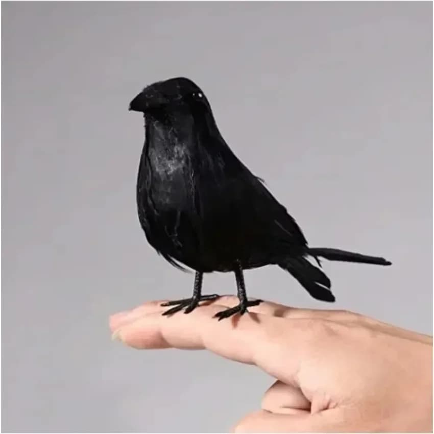 Halloween Corvo Nero Falsi Uccello 3 pz/set Piuma Animale Festival Decorazione Puntelli Forniture Per Feste Statue Da Giardino Sculture Decor