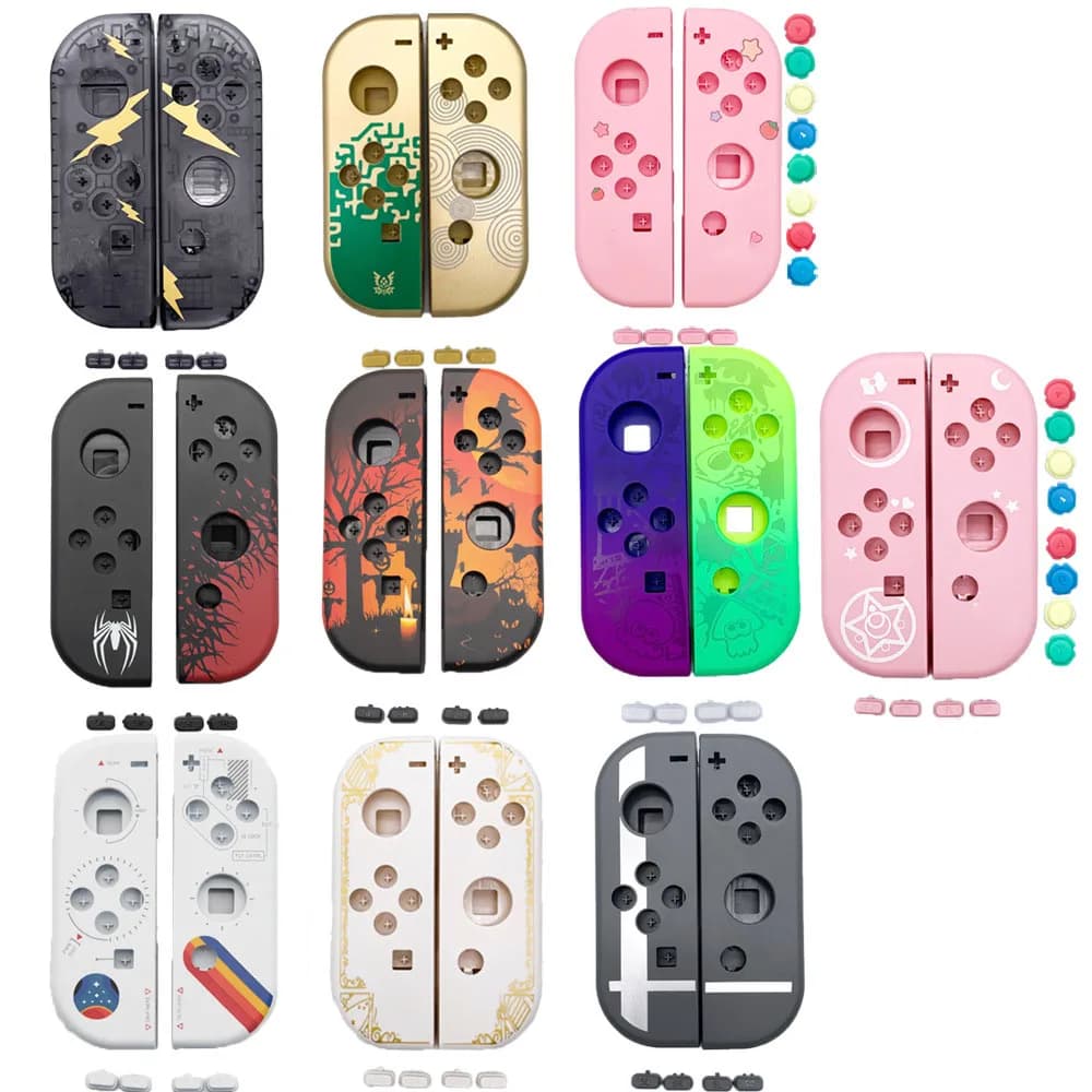 Guscio/Cover Anteriore, Posteriore e Centrale per Controller Joy-Con Nintendo Switch OLED - Ricambio per Console di Gioco