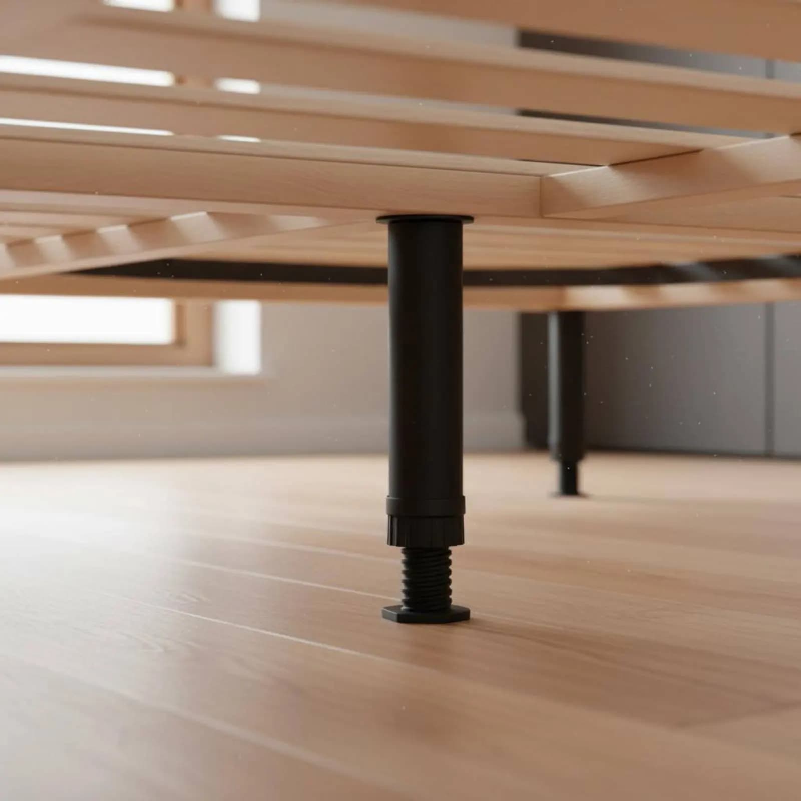 Gambe Regolabili per Letto, Facile Installazione, Supporto Centrale per Doghe, Piedino Telescopico per Mobili, Base Robusta Antiscivolo