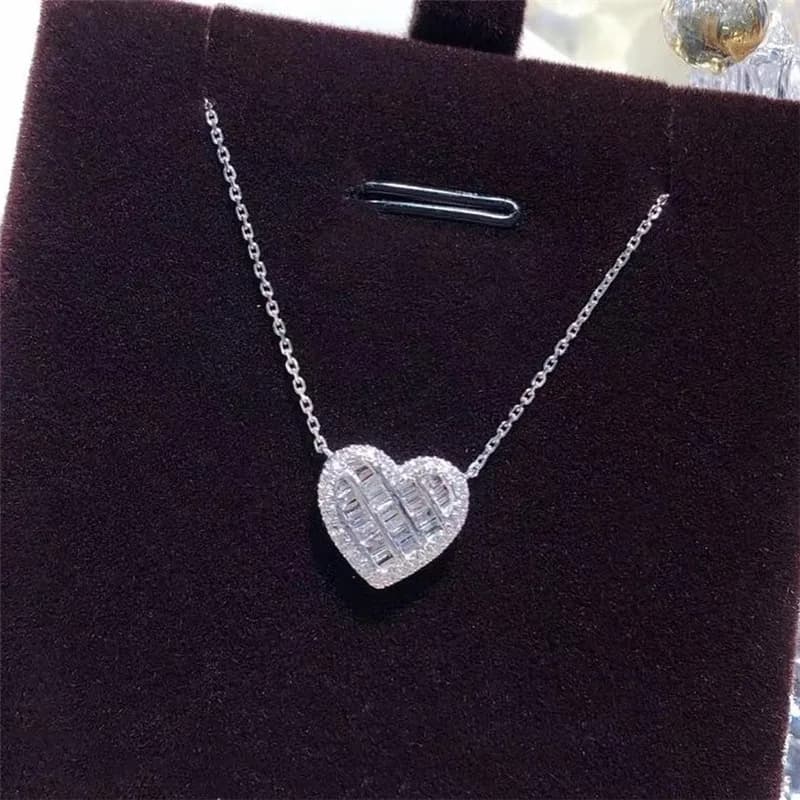Huitan Eternity Love Necklace for Women Luxury Inlaid Brilliant Cubic Zirconia 2022 Engagement Wedding Trendy Jewelry Wholesale
