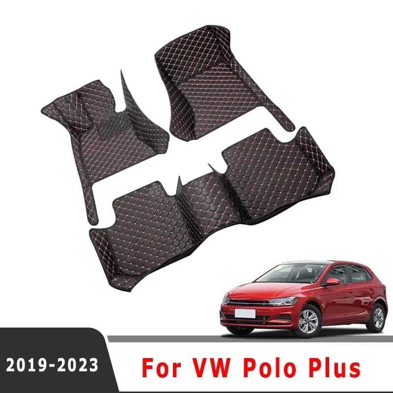 Carpets For Volkswagen VW Polo Plus 2023 2022 2021 2020 2019 Auto Parts Car Floor Mats Interior Accessories Covers Products Rugs