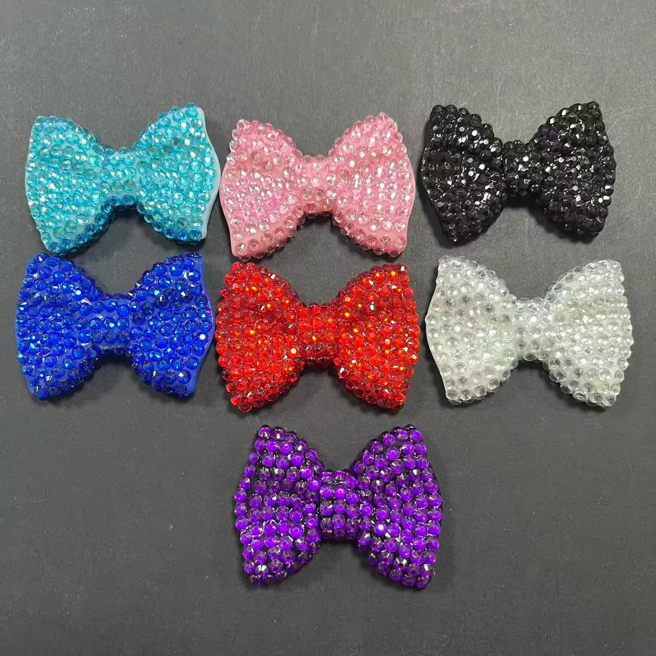 2 pezzi Kawaii Bling Pink Diamond Bow Tie Momey Bag Custodia per telefono spazzatura Decorazione Accessori di fascino Parte posteriore piatta Scrapbooking Artigianato fai da te