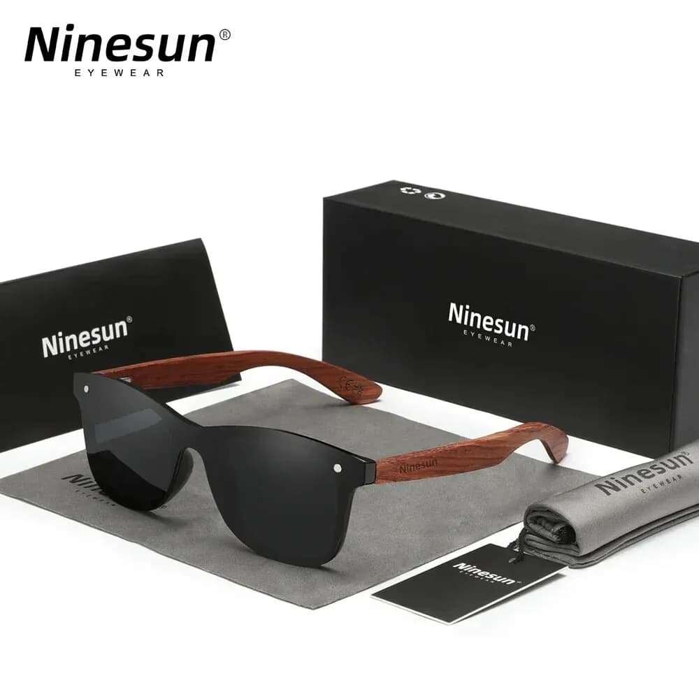 Ninesun Fashion Design occhiali da sole in legno naturale occhiali da sole polarizzati da uomo occhiali originali per la protezione degli occhi UV400