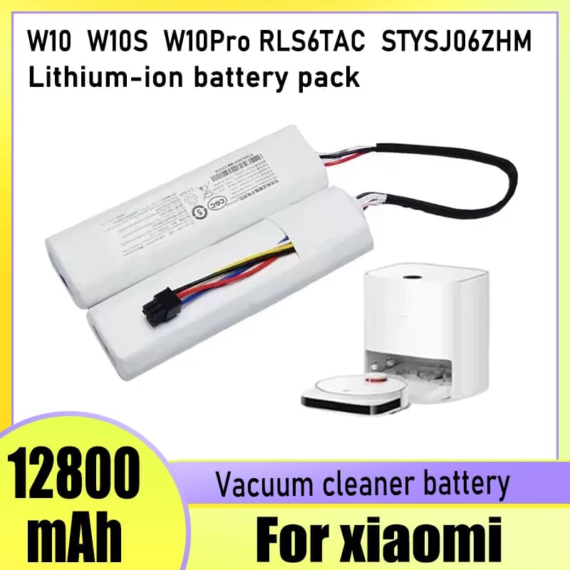 For Dreame W10 W10s W10Plus W10Pro robot vacuum cleaner battery replacement, 14.4V 12800mAh lithium-ion battery