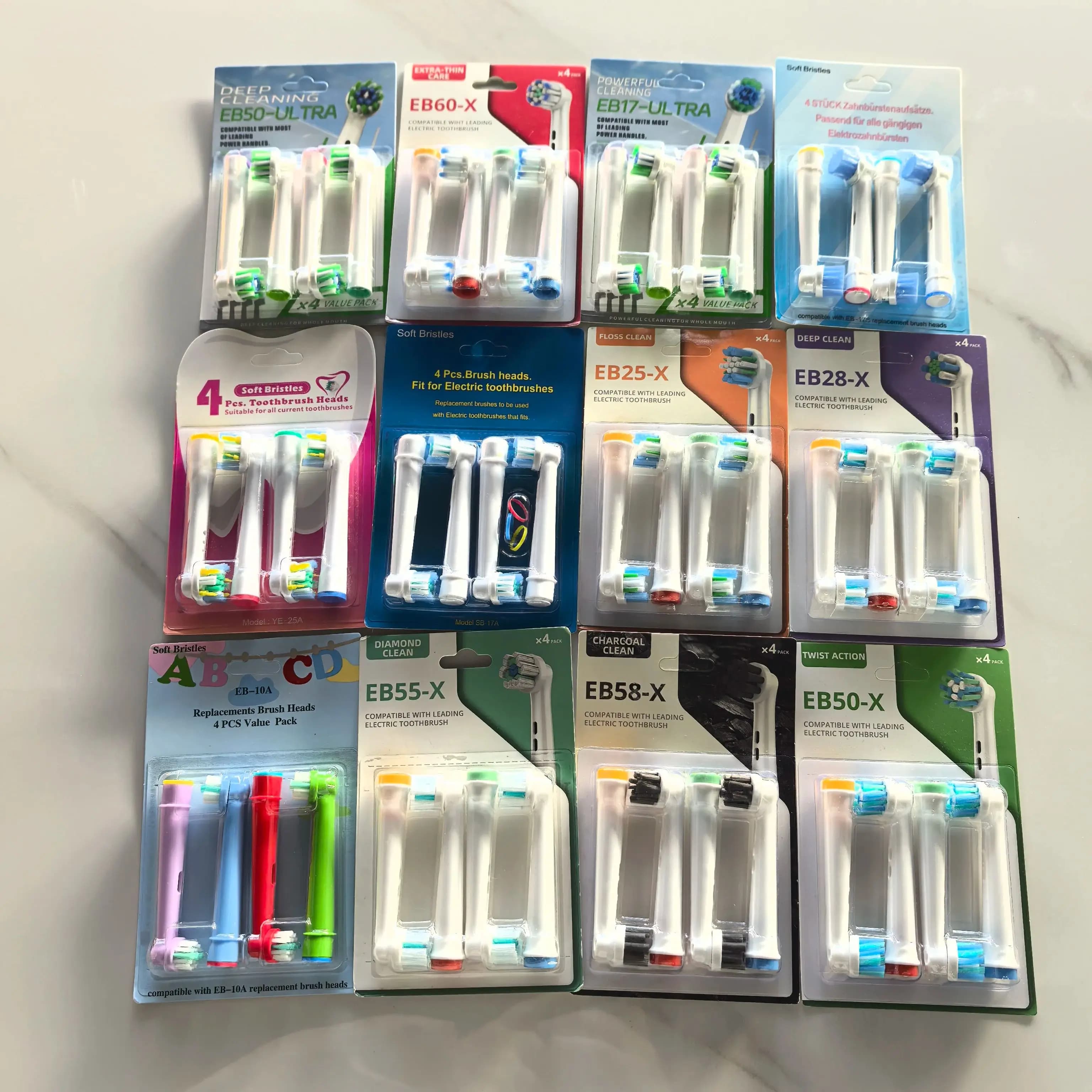 12 tipi di testine per spazzolino da denti di ricambio per modelli Oral B PRO 600 650 670 2000 2500 2900 3000 3500 3900 setole morbide assistenza sanitaria