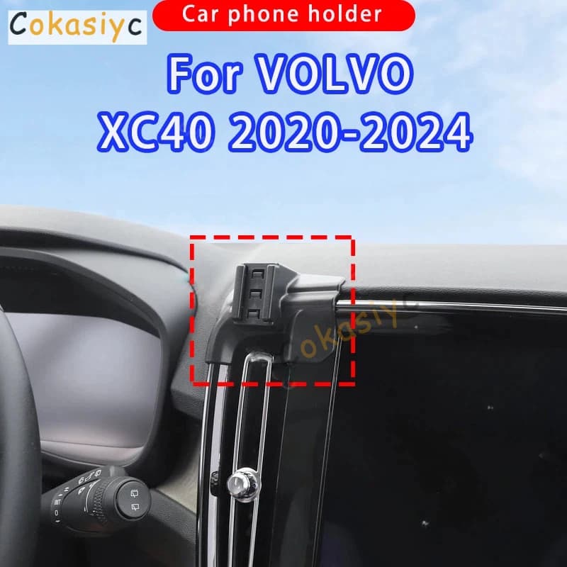 Car Phone Holder For Volvo XC 40 VOLVO XC40 2020-2024 Wireless Charging Bracket Dedicated Fixed Base Auto Interior Accessories