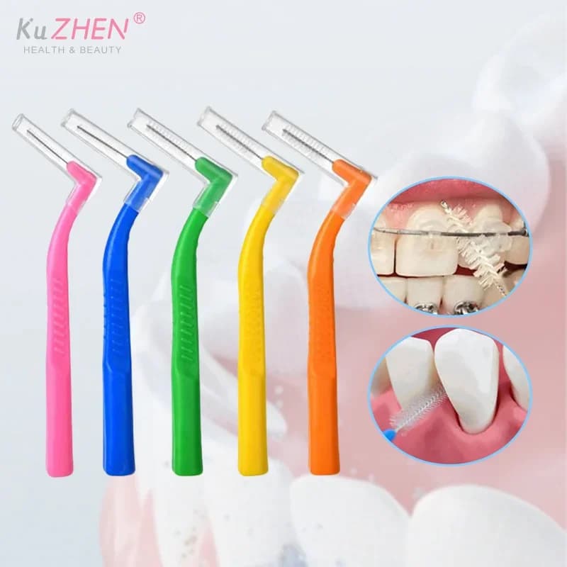 Spazzole interdentali Igiene dentale orale Spazzola per filo interdentale Apparecchi per la pulizia dei denti Strumento per la pulizia dei denti Stuzzicadenti a forma di L/I
