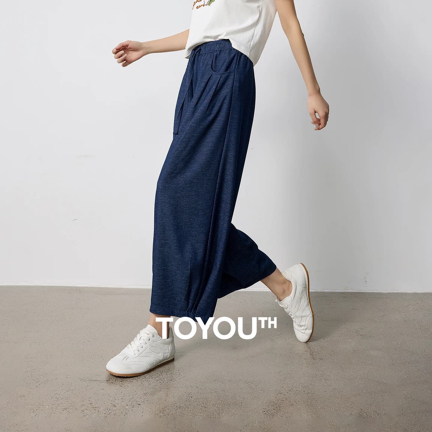 TOYOUTH Pantaloni Casual da Donna a Vita Alta, Nuovi Pantaloni Estivi 2026 con Elastico in Vita, Modello a Palloncino, Lunghezza alla Caviglia