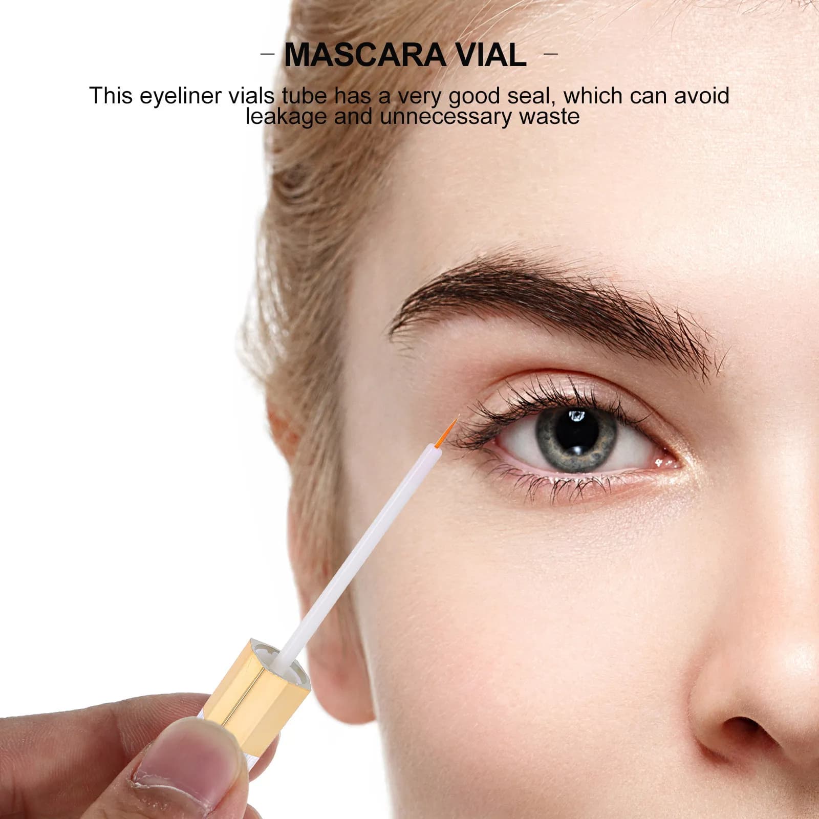5 tubetti vuoti per eyeliner da 3 ml, flaconi ricaricabili per mascara, buona tenuta, a prova di perdite, impugnatura comoda, adatti a tutti i tipi di trucco per ogni occasione