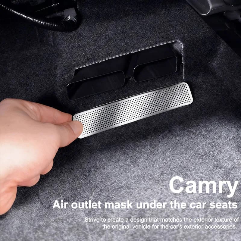 2 Pezzi Coperture per Bocchette d'Aria in Acciaio Inossidabile per Auto, Protezione Antipolvere per Condotti di Ventilazione, Accessori per Sedili Auto per Toyota Camry