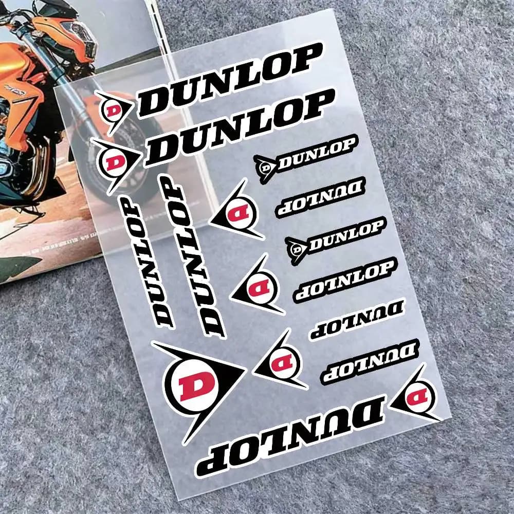 For DUNLOP Reflective Motorcycle Stickers, 3M Safety Warning At Night In The Dark Scooter Helmets