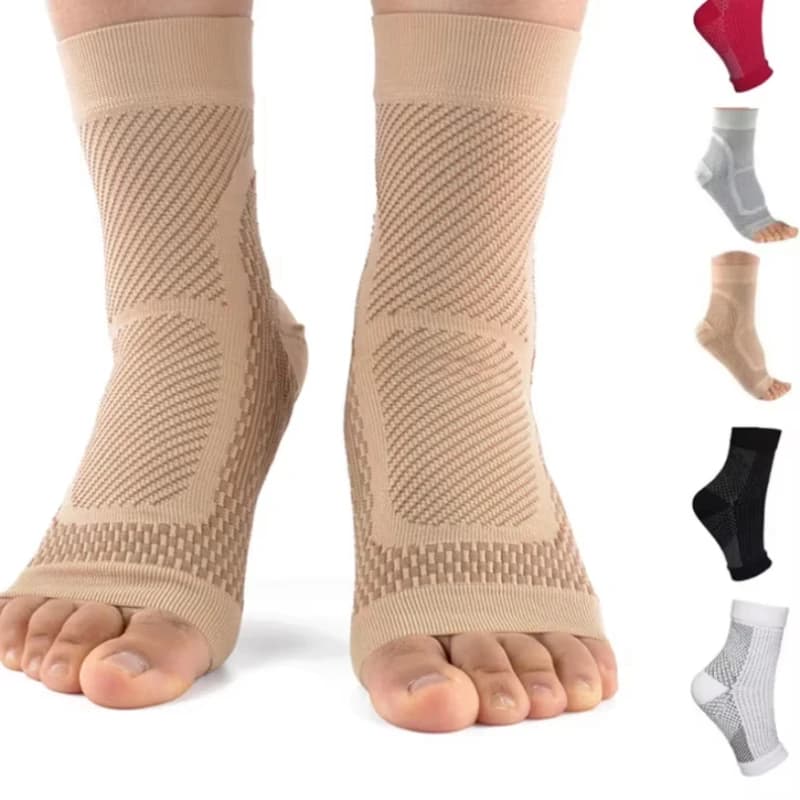 1 paio di calze per neuropatia, calze con supporto per caviglia e calze a compressione per tendinite per alleviare il dolore, fascia a compressione per caviglia per gonfiore