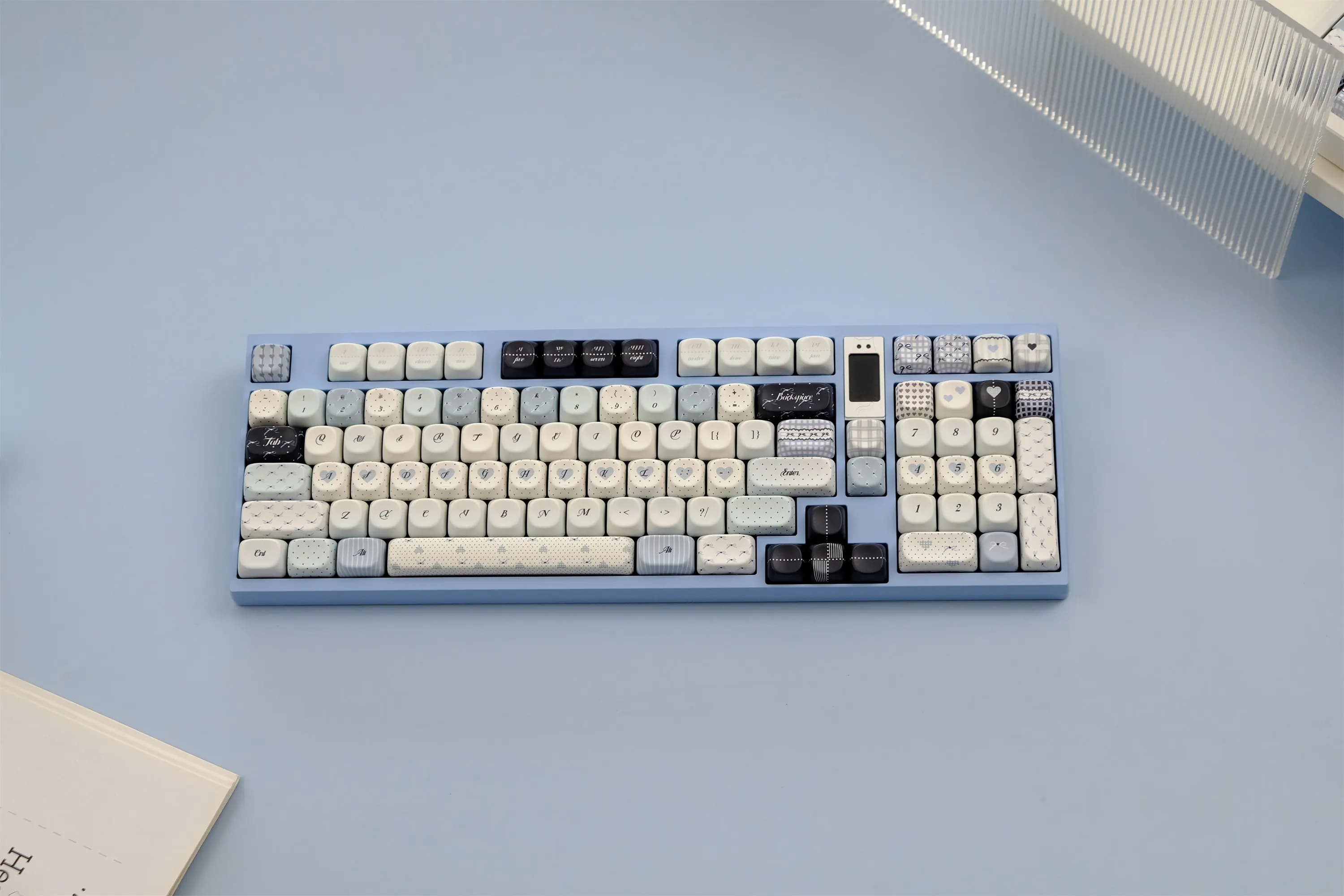Keycaps Polka Dots 126 tasti PBT Keycap MOA XOA Profilo DYE-SUB Wooting Personalizzato per tastiera meccanica CHERRY MX Switch