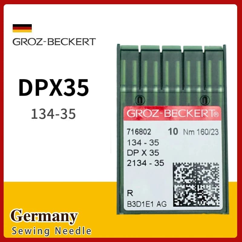 Aghi 134-35 DPX35 di marca tedesca Groz-Beckert 130/21 per macchine da cucire industriali per asola e bottoni.