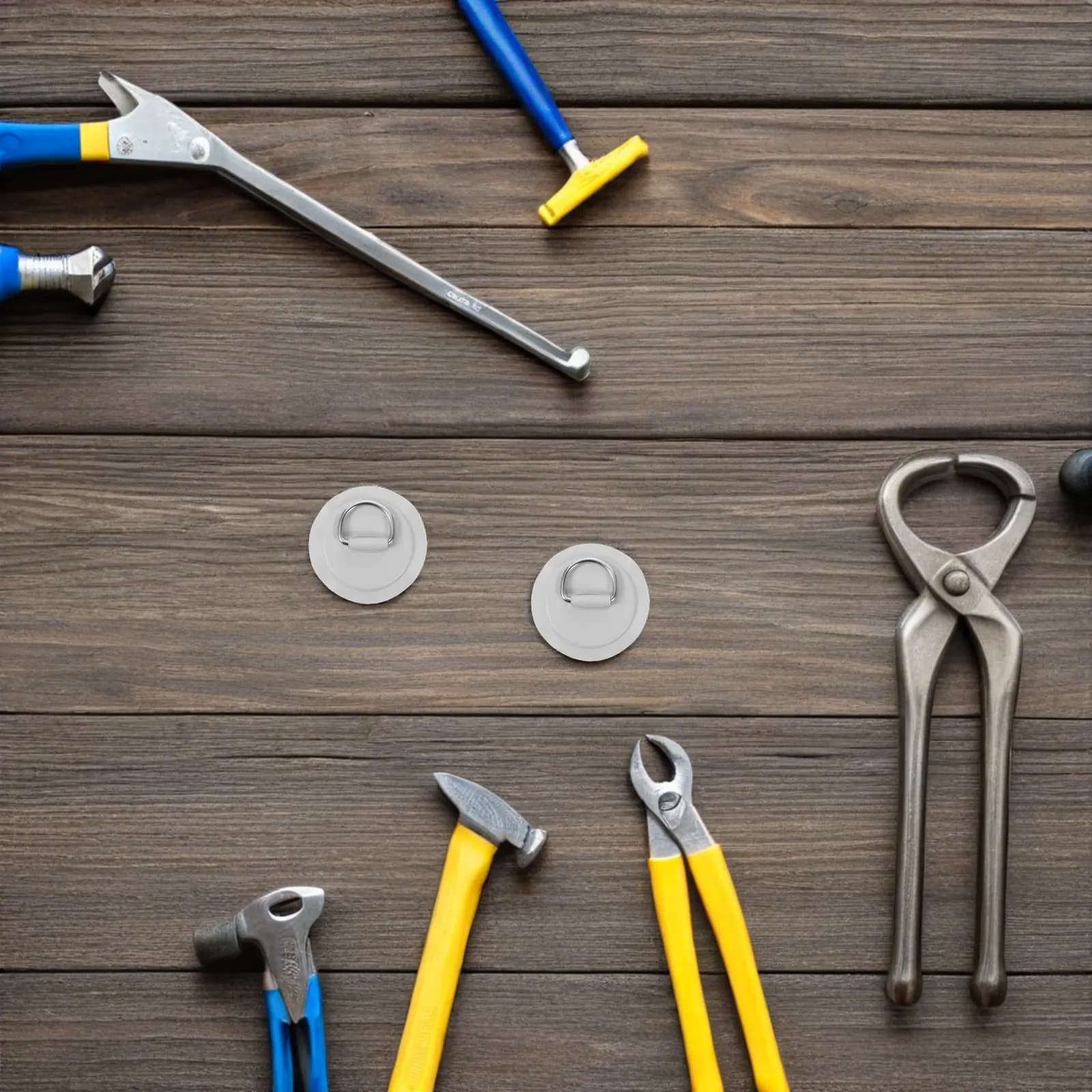 8Pcs Stainless Steel D Rings Heavy Duty Marine D Shaped Buckles Paddle Board Patch Inflatable Kayak Rope Fixing Hardware