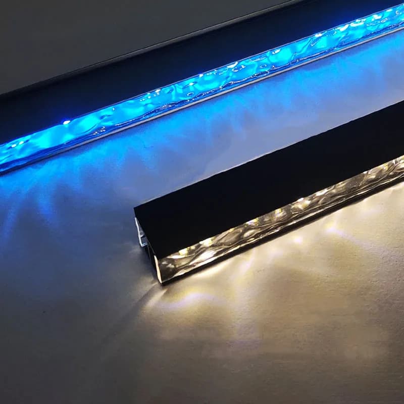 0.5/1M Led 3D Aluminum Profile Water Ripple Light Strip Bar Diffuser Living Room Bedroom Corridor Decoration Linear Lighting
