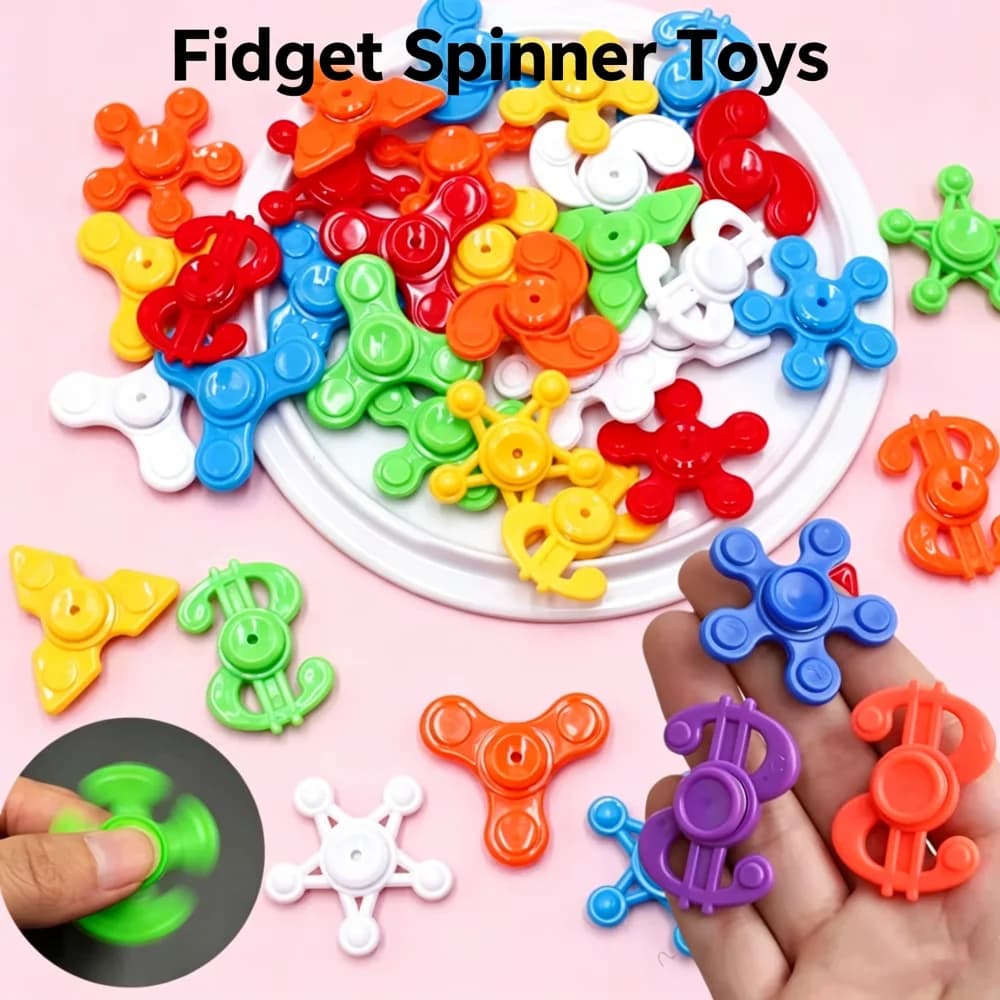 10/30 Pezzi Mini Spinner da Dito, Giocattoli Sensoriali Antistress, Gadget per Bambini, Bomboniere per Feste, Riempitivi per Sacchetti Regalo di Pasqua