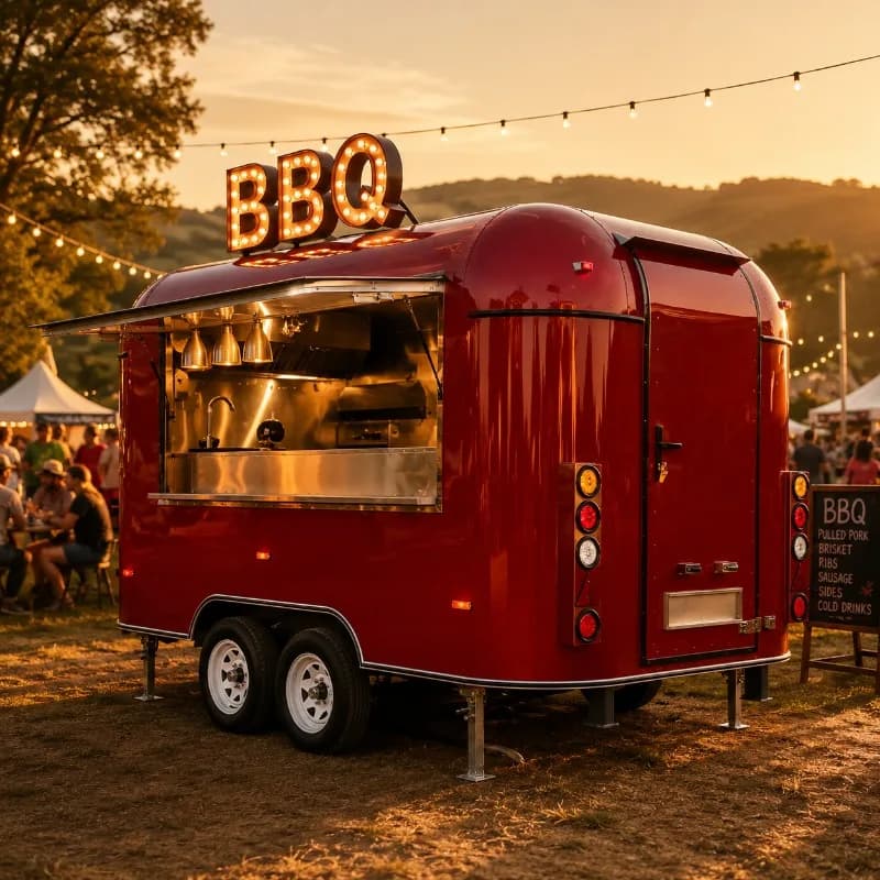 Food Truck Trailer Street Catering Customized Ice Cream Coffee Bubble Tea Smoothie Snack Concession Van