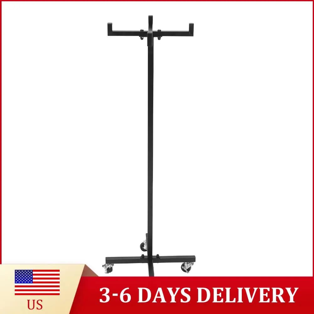 4 wheel trolley with locking ring and swivel wheels, hand spingible bearing cart, height 120 cm/46.8 inch, for school, gym, training and gymnastics