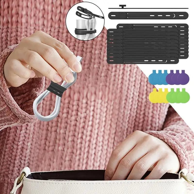 Etichette in filo metallico Silicone riutilizzabile multicolore Scrivi sulle etichette del cavo per l'organizzazione Stile di vita Viaggio a casa Conservazione di gadget personali