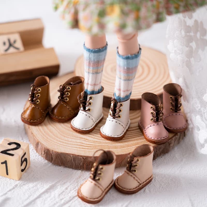 3.0*1.8cm Mini bambola scarpe in pelle moda stivali alti per Ob22 Ob24 Azone 1/8 Blyth YMY corpo piccolo pesce giocattolo accessori per bambole