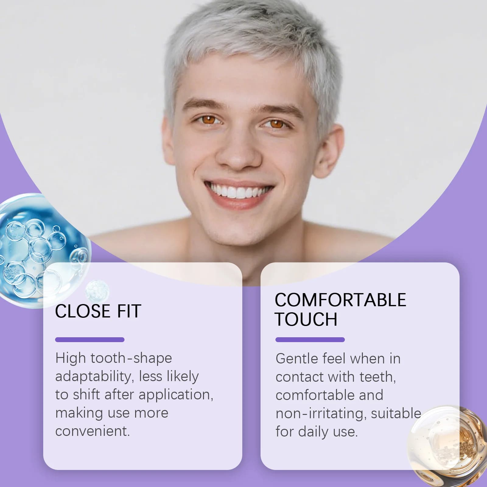 Whitening Strips for Denti Viola, Oral Hygiene, Fresh Food, Durable Whitening, Tooth Whitening Patch