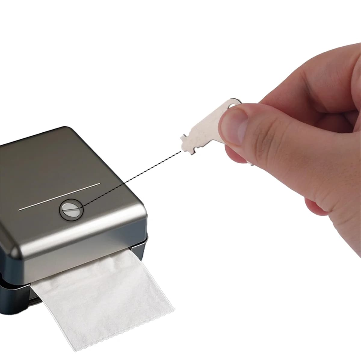Chiave dispenser per asciugamani di carta da 12 pezzi per il Pacifico, chiave dispenser per fazzoletti di ferro, apri porta carta igienica sostitutiva