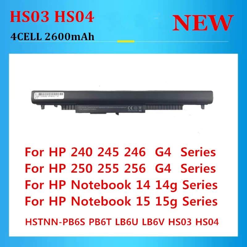 Nuova Batteria per Laptop HS04 HS03 per HP TPN-C125 TPN-C126 TPN-C128 TPN-I119 HSTNN-PB6T HSTNN-IB6Lb 4 Celle