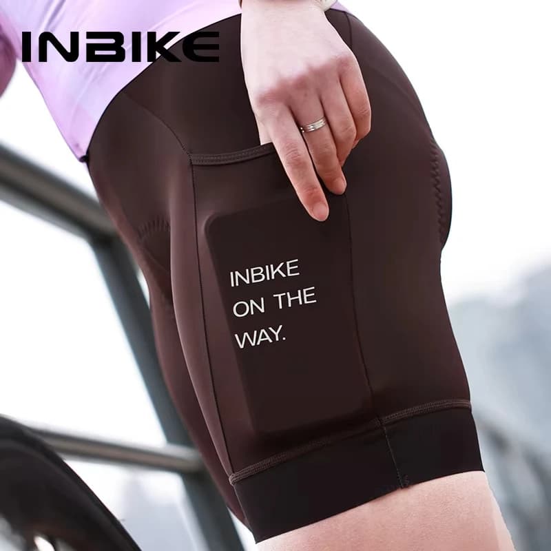 INBIKE Cycling Shorts Women's Cycling Underwear Padded Bike Clothing With Pockets Breathable Road Bike Pants
